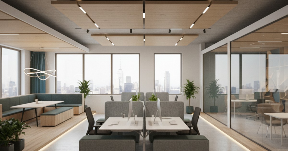 Nguyên tắc bố trí văn phòng làm việc dựa trên diện tích thực tế