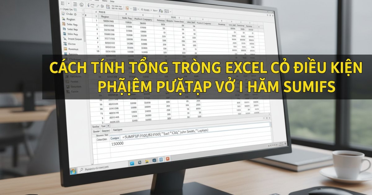 Cách tính tổng trong excel có điều kiện phức tạp với hàm SUMIFS