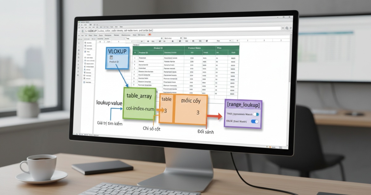 Cấu trúc chi tiết và các thành phần của hàm VLOOKUP