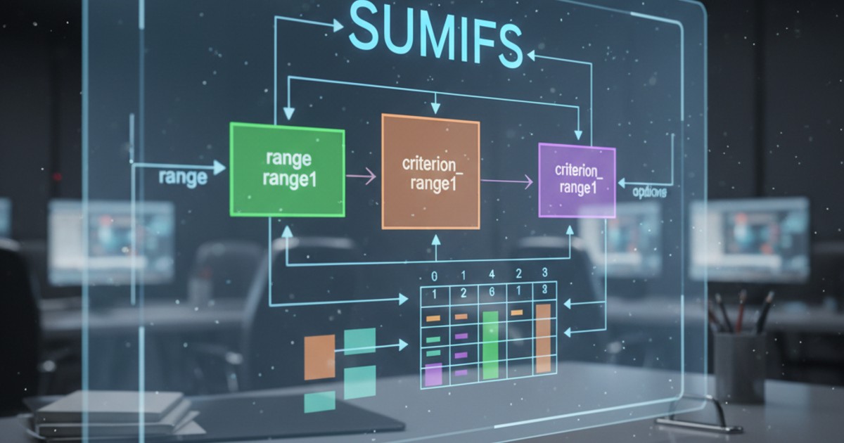 Cấu trúc và cú pháp của hàm sumifs trong google sheet