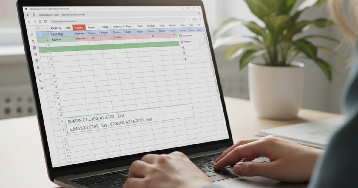 Cách sử dụng hàm sumifs trong google sheet với nhiều điều kiện thực tế