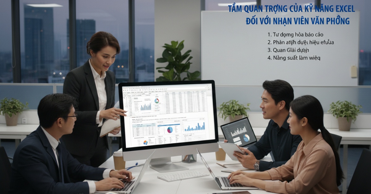 Tầm quan trọng của kỹ năng Excel đối với nhân viên văn phòng