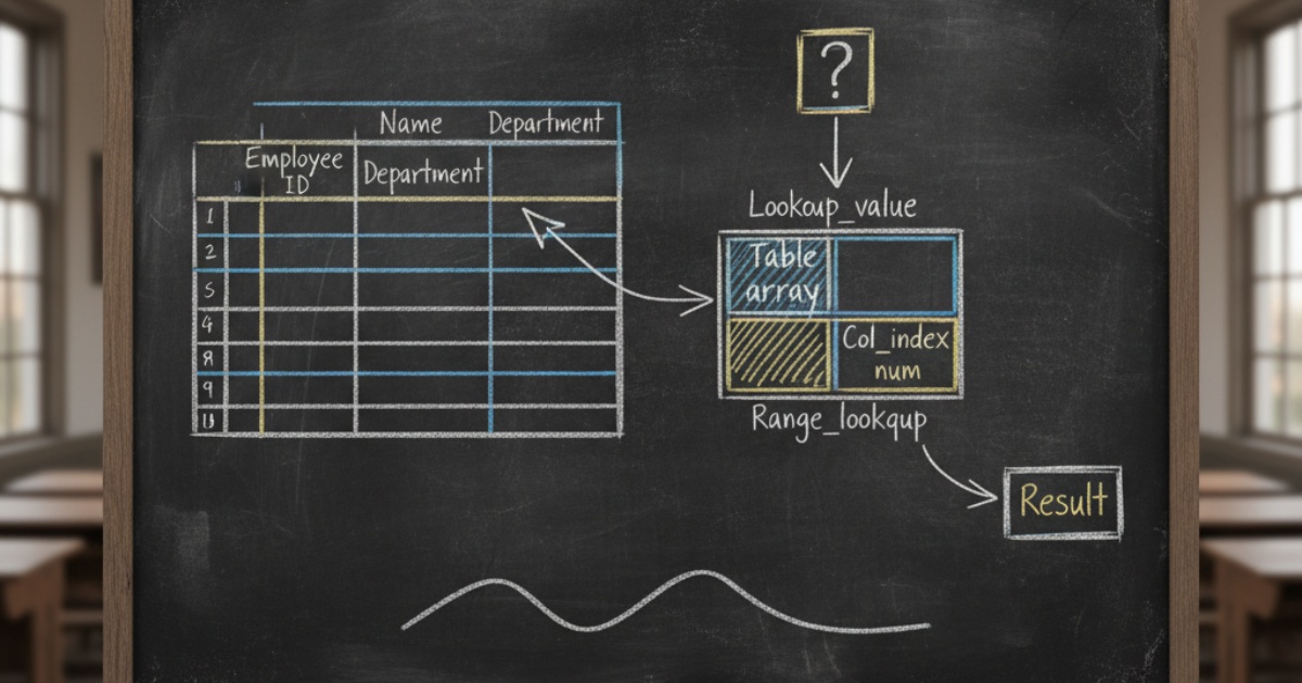 Công thức và cấu trúc cơ bản của hàm Vlookup