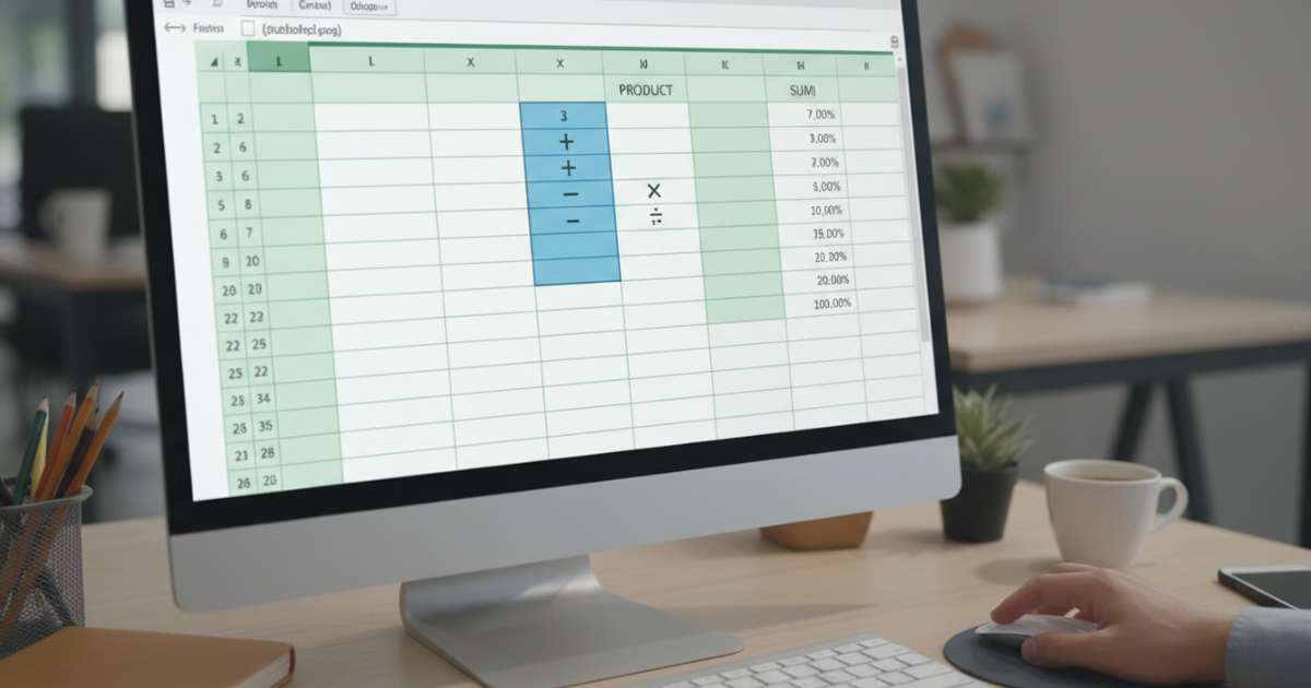 hàm cộng trừ nhân chia trong excel