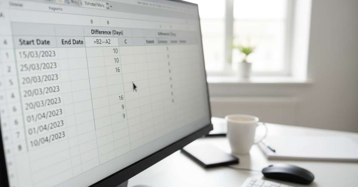 Hướng dẫn cách trừ ngày tháng trong excel nhanh chóng