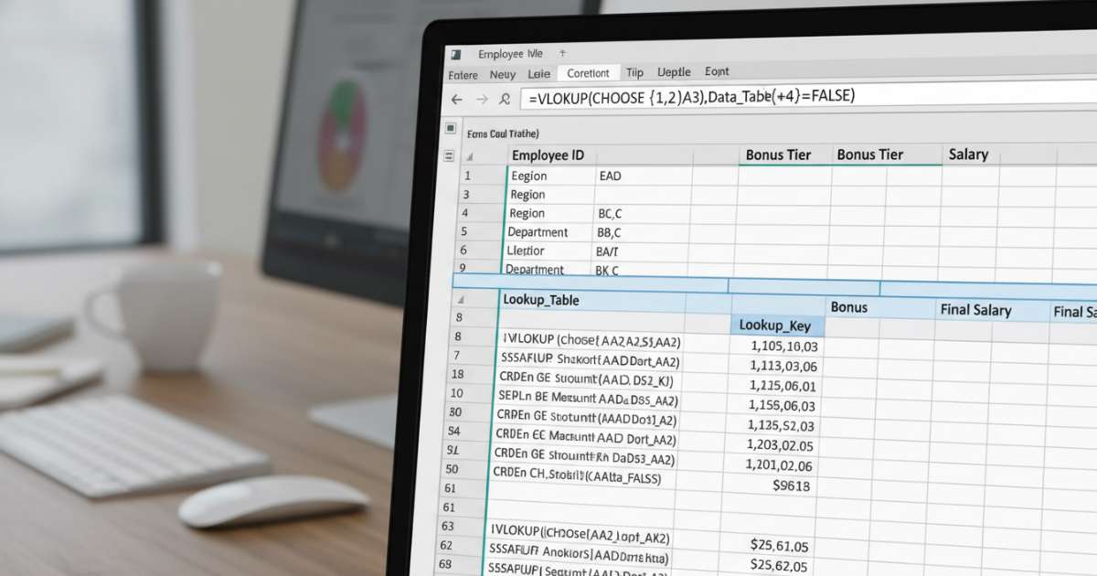 Sử dụng hàm vlookup 3 điều kiện kết hợp với hàm choose
