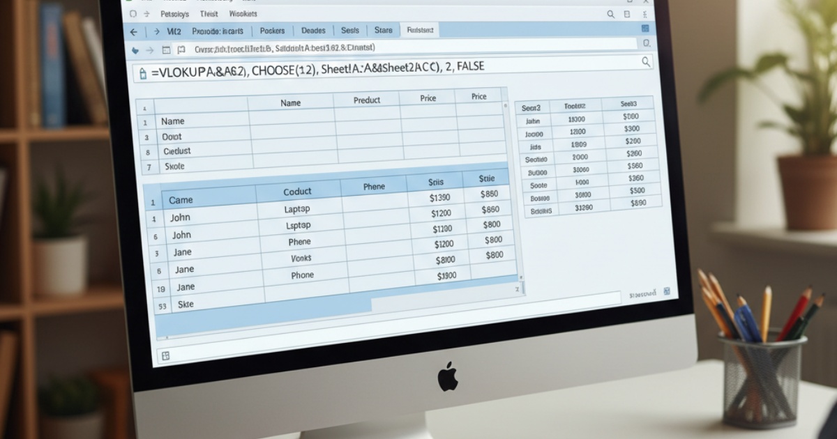 Sử dụng hàm vlookup nhiều điều kiện kết hợp với hàm choose