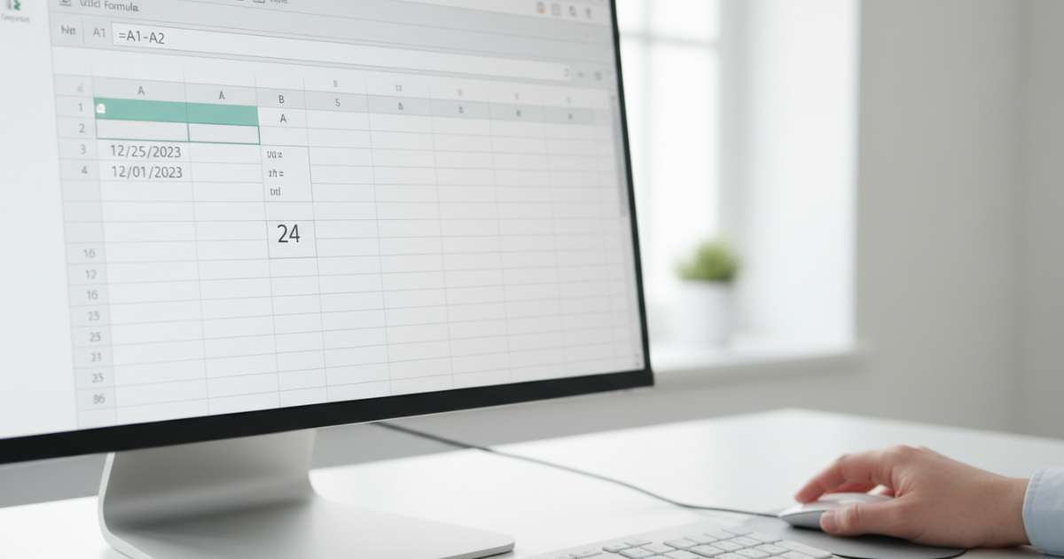 Sử dụng toán tử cơ bản để thực hiện hàm trừ ngày trong excel