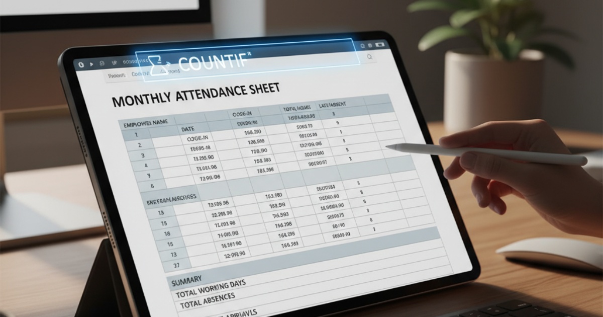 Tầm quan trọng của cách sử dụng hàm countif trong bảng chấm công hàng tháng