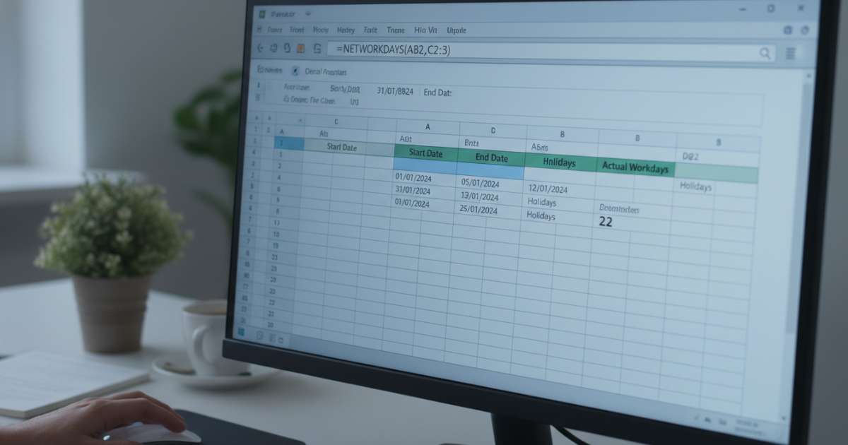 Tính toán ngày làm việc thực tế với hàm networkdays