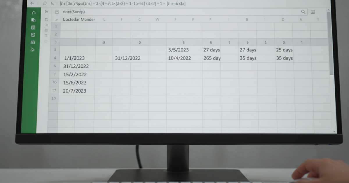 trừ ngày tháng năm trong excel