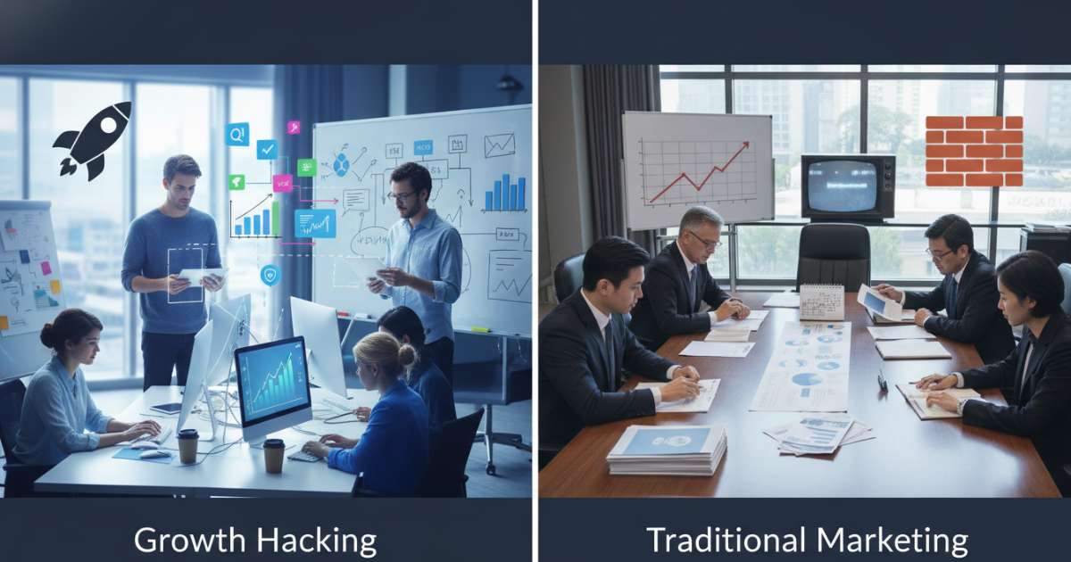 Key differences between growth hacking and traditional marketing