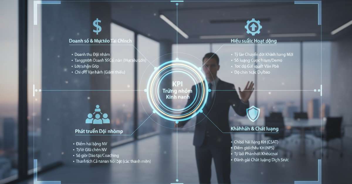 Các thành phần chính trong kpi cho trưởng nhóm kinh doanh gồm những gì