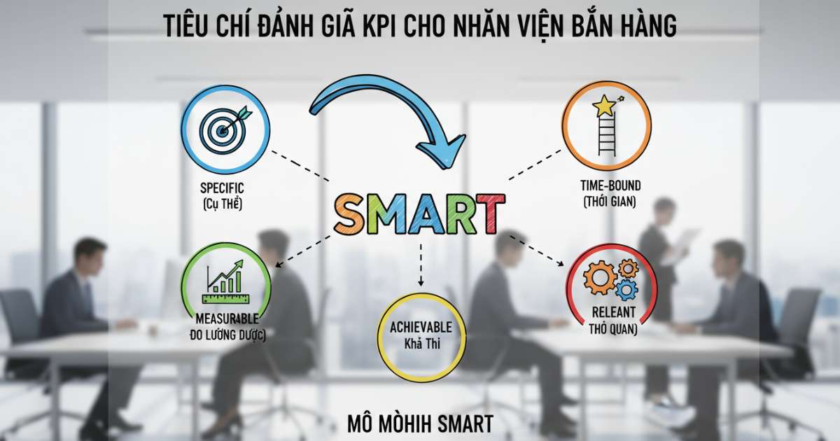 Tiêu chí đánh giá kpi cho nhân viên bán hàng theo mô hình SMART